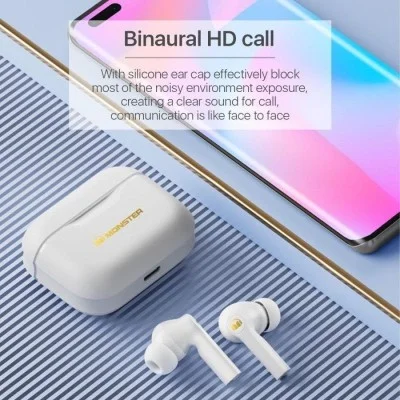 Monster AirMars True Wireless Bluetooth Earbuds - White